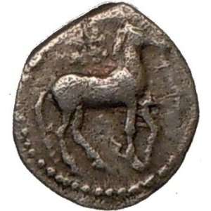   Sicily 466BC Forepart of Man Bull Horse Rare Ancient Silver Greek Coin