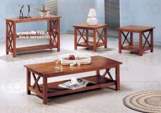 Modern Oak Coffee Table & Side End Tables 3 Piece Set  