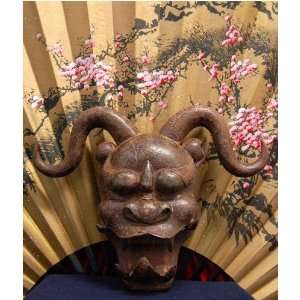  Solid Jade Chinese Dragon Demon Mask. 