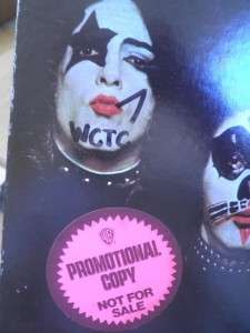 Kiss 1st S/T LP white label promo WLP w/ no Kissing Time  