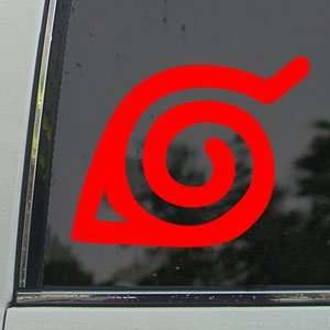  Naruto Red Decal Leaf Logo Manga Anime Window Red Sticker 