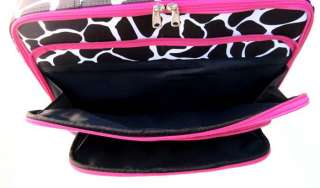   Laptop Briefcase Rolling Wheel Travel Bag Luggage Pink Giraffe  