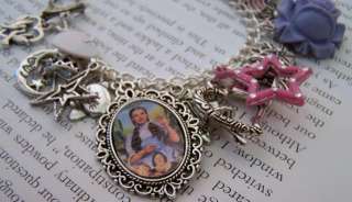 The Wizard Of Oz/Dorothy Picture Cameo Themed Charm Bracelet Handmade 