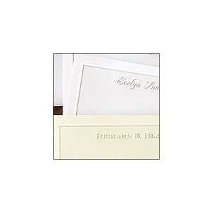  Embossed Stationery Custom Note Cards with Embossed Border 