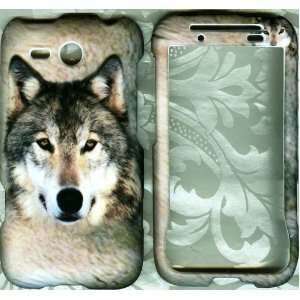  White wolf rubberized hard case phone cover HTC freestyle 