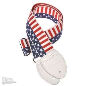   Strap   Old Glory Blue with Red & White Stripes: Musical Instruments