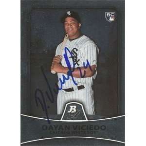  Dayan Viciedo Signed White Sox Bowman Platinum Card 