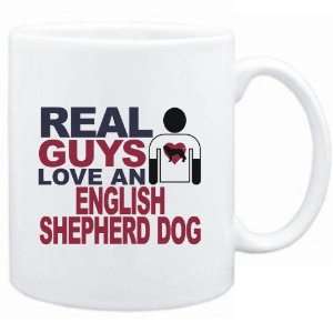 Mug White  Real guys love a English Shepherd Dog  Dogs 