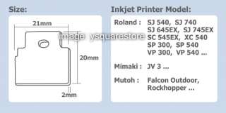 6x Clear White Solvent Inkjet Printer Wiper Mutoh, Roland SJ 540,740 