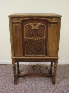 Radiola 80 Antique Wood Deco Console Tube Radio Repair  