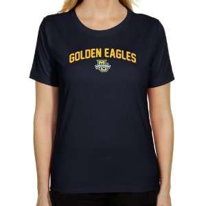 Marquette Golden Eagles Ladies Mascot Logo Classic Fit T Shirt   Navy 
