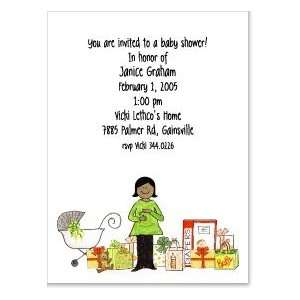    African American Moms Baby Shower Invitation Neutral Baby