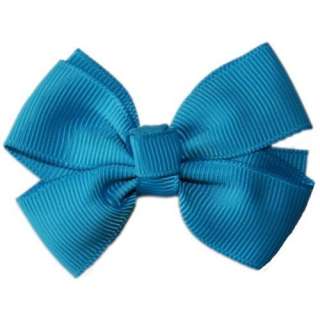   Posies Accessories Bitty Grosgrain Turquoise Blue Hair Bow: Clothing