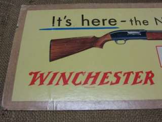 Vintage Winchester Dealer Sign > Gun Ammo Antique Rifle Bullets Shells 