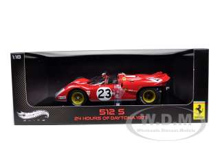Brand new 118 scale diecast model car of Ferrari 512 S #23 Daytona 