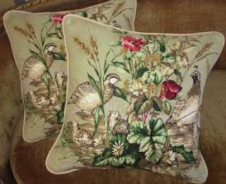 Scalamandre Custom Designer Toss Pillows Edwins Covey Fabric Green New 