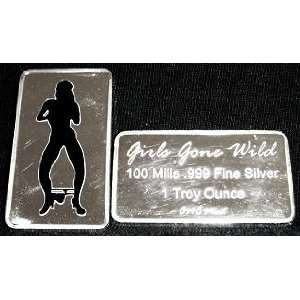 Troy Ounce 100 Mill .999 Fine Silver Girls Gone Wild #5 Art Bar 