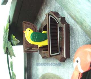 New Hand Carved Handpainted Fishing Wooden Cuckoo Clock  