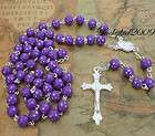 Rosary Beads 22 chain Necklace Crucifix Jesus Mary  