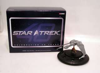 Star Trek:Next Klingon BOP Corgi Diecast Ship w Base/Lights  40th 