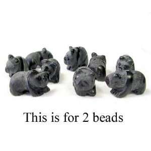  ! Hand Carved ONYX PANDA Bear BEADS 009252OX: Arts, Crafts & Sewing