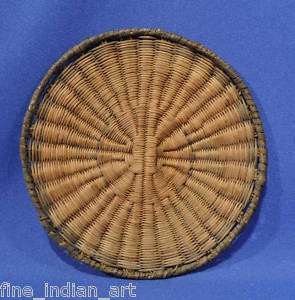 Antique HOPI Indian Basket Wicker Tray Small 1890 color  