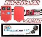 NEW UNIQUE RED FORD LINCOLN MERCURY KEYLESS ENTRY KEY SHELL CASE & PAD 