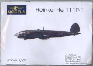 72 LF Models HEINKEL He 111P 1 Resin Conversion Kit  