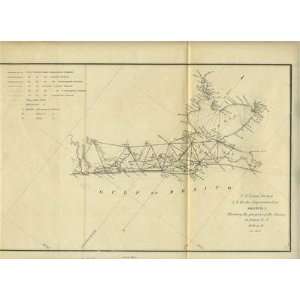  Galveston Bay 1851 Survey Map Coast of Texas West Bay 