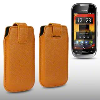 TEXTURED PU LEATHER CASE FOR NOKIA 701   BROWN  