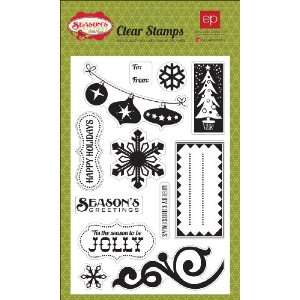  Seasons Greetings Clear Stamps (Echo Park ) Arts, Crafts 