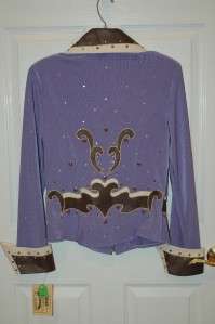   Ranchwear Western Showmanship Show Jacket #7110 Lavender w/Brown Small