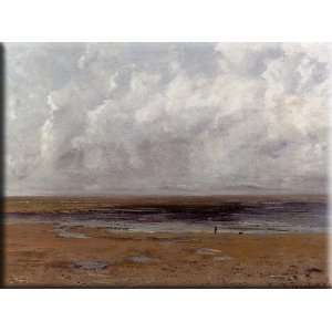   at Trouville at Low Tide 16x12 Streched Canvas Art by Courbet, Gustave