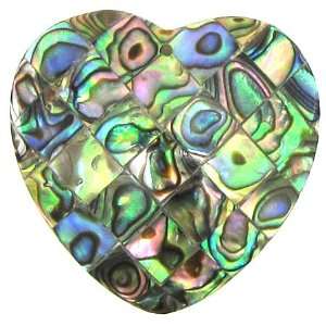  35mm abalone shell heart pendant bead: Home & Kitchen