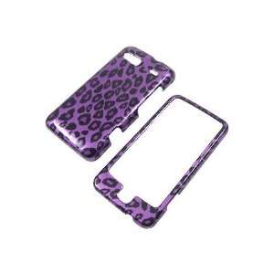  HTC T Mobile G2 Graphic Case   Purple/Black Leopard: Cell 