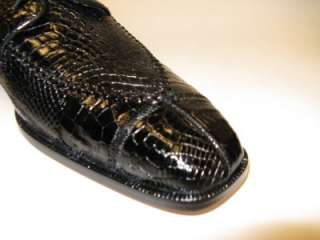 New Belvedere Monte 8011 Black Caiman/Alligator Exotic Skin Dress 