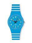 Swatch Rise Up Striped Blue And White Womens Watch GS138I