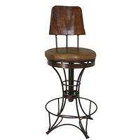 Whiskey Barrel Bar Stool  