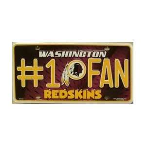 Washington Redskins #1 Fan NFL Football License Plate Plates Tag Tags 
