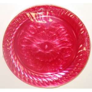  Pink Fluted Plastic Dessert Plates: Kitchen & Dining