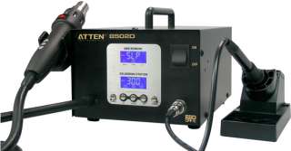 Atten Pro 8502D 2 in 1 LCD Lead Free SMD Rework Hot Iron Soldering 