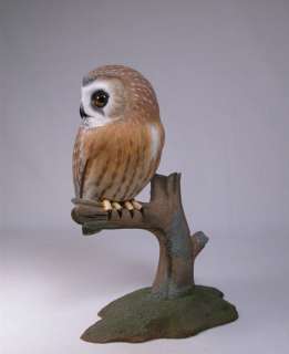 Saw whet Owl Original Wood Bird Carving/Birdhug  