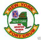   ARMY POST PATCH, FORT DRUM NEW YORK, 10TH MOUNTAIN DIVISION Y