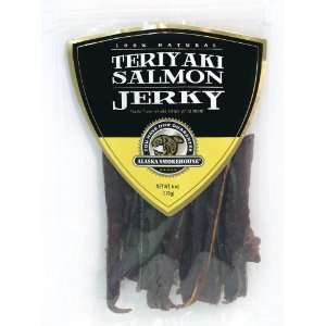 Alaska Smokehouse 3oz Smoked Teriyaki Salmon Jerky Six Pack:  