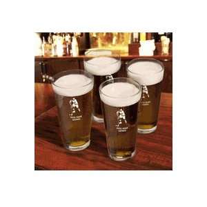  Personalized Football Sports Icon Pint Glasses Set of 4 