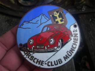 early 1950´s   PORSCHE 356 CLUB MÜNCHEN Badge   AWESOME!!  