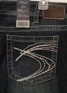 85 NEW SILVER JEANS CO Suki 16/34 +PLUS SIZE+ Bootcut Jeans 