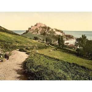  Vintage Travel Poster   Jersey Mont Orgueil Castle Channel 