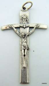 Holy Trinity Father Son & Holy Spirit Cross Crucifix Pendant Silver 