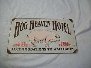 Hog Heaven Motel Wall Sign. !4x 8  